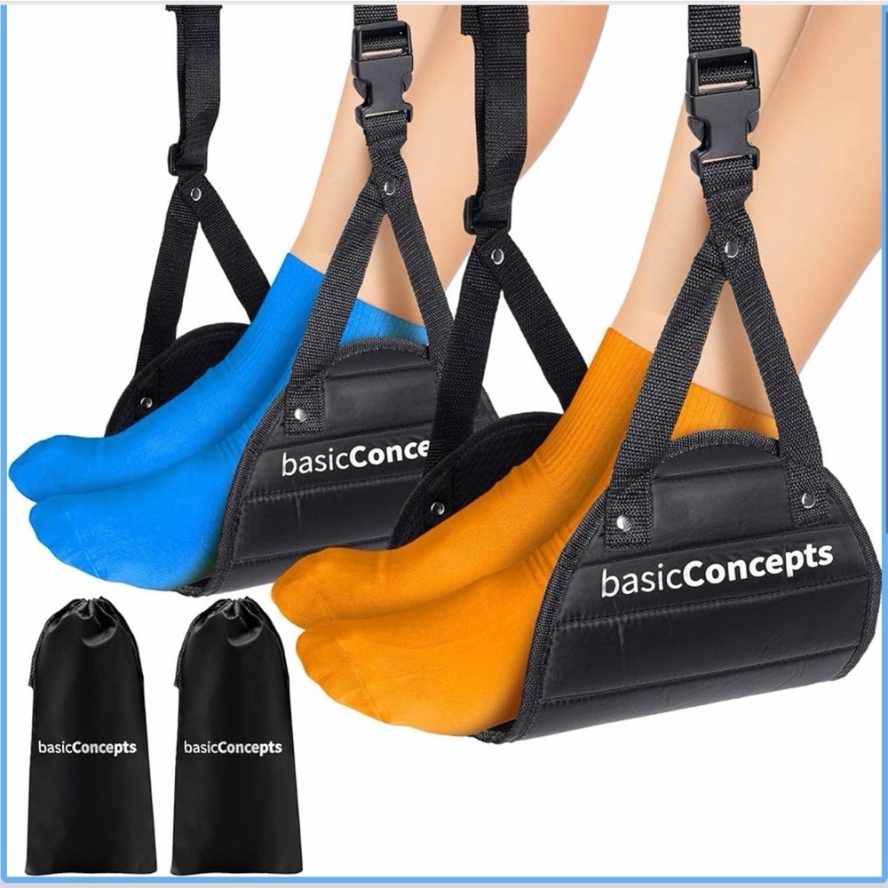 Basic Concepts Airplane Adjustable Foot Hammock 2 Pack